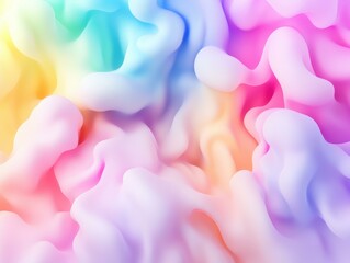 Abstract Colorful Swirls and Pastel Tones Design