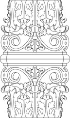 sketch vector silhouette illustration design decoration ornament classic vintage