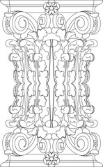 sketch vector silhouette illustration design decoration ornament classic vintage