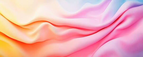 Obraz premium Draped Fabric with Multicolor Gradient Folds Abstract