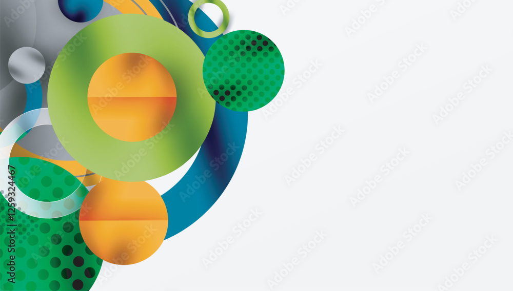 Poster Abstract background - layered geometric shapes with smooth gradients and transparency