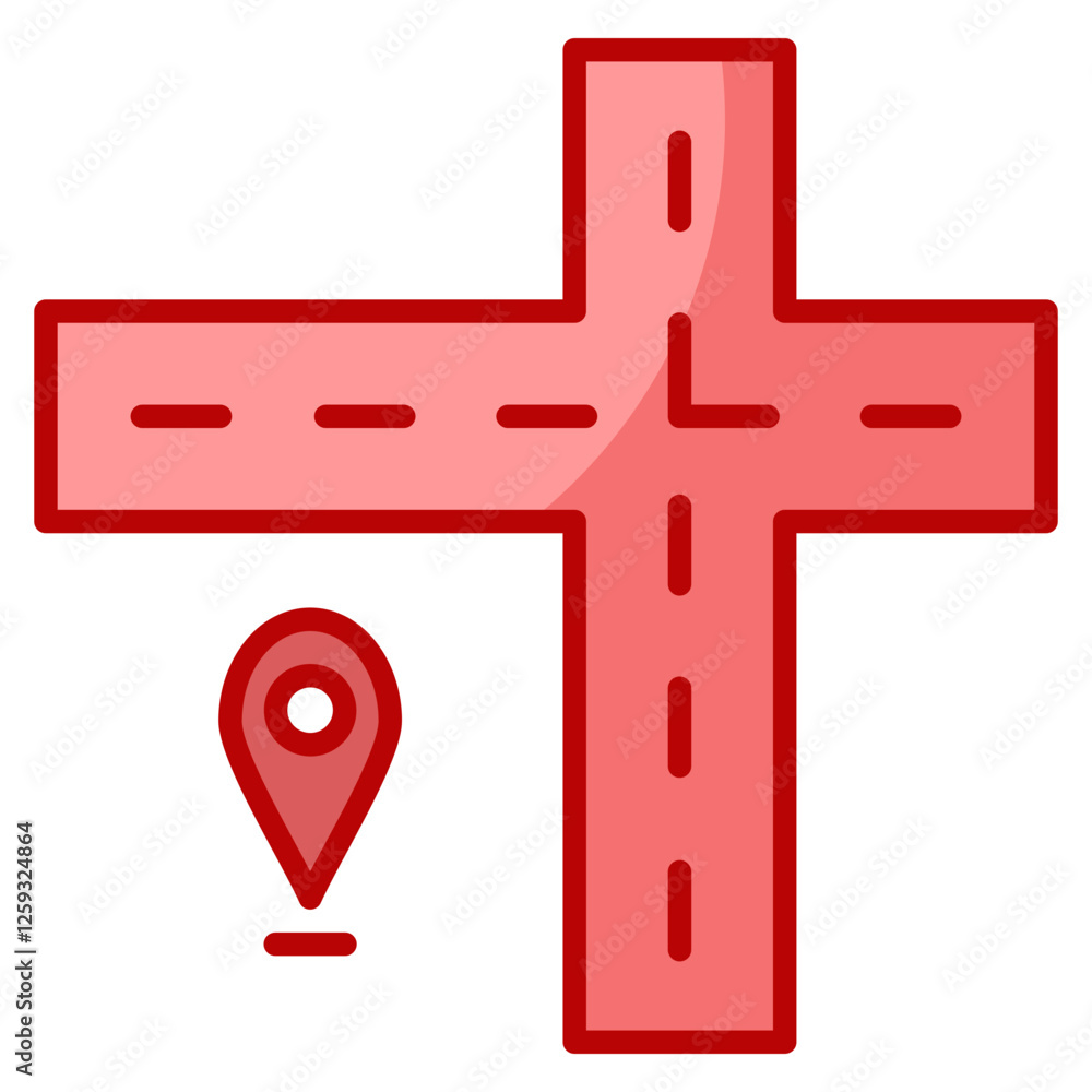 Aufkleber map path icon element for design