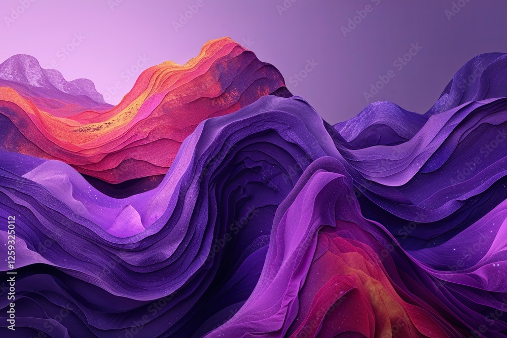 Poster vibrant purple gradient abstract texture overlay with layered patterns and rich colors