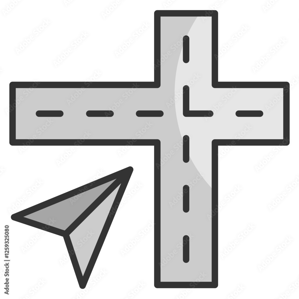 Poster navigation arrow icon element for design
