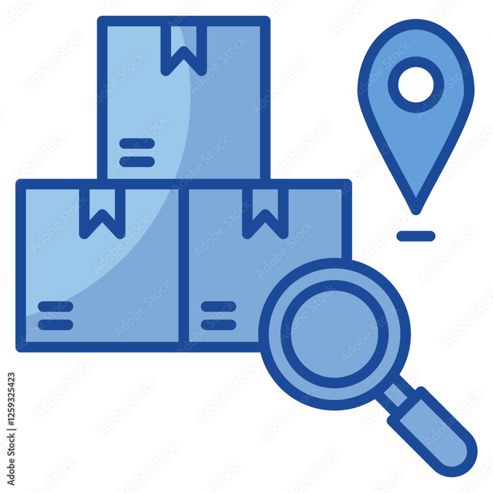 Poster tracking icon element for design