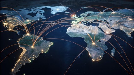 a global e commerce network traffic maps.