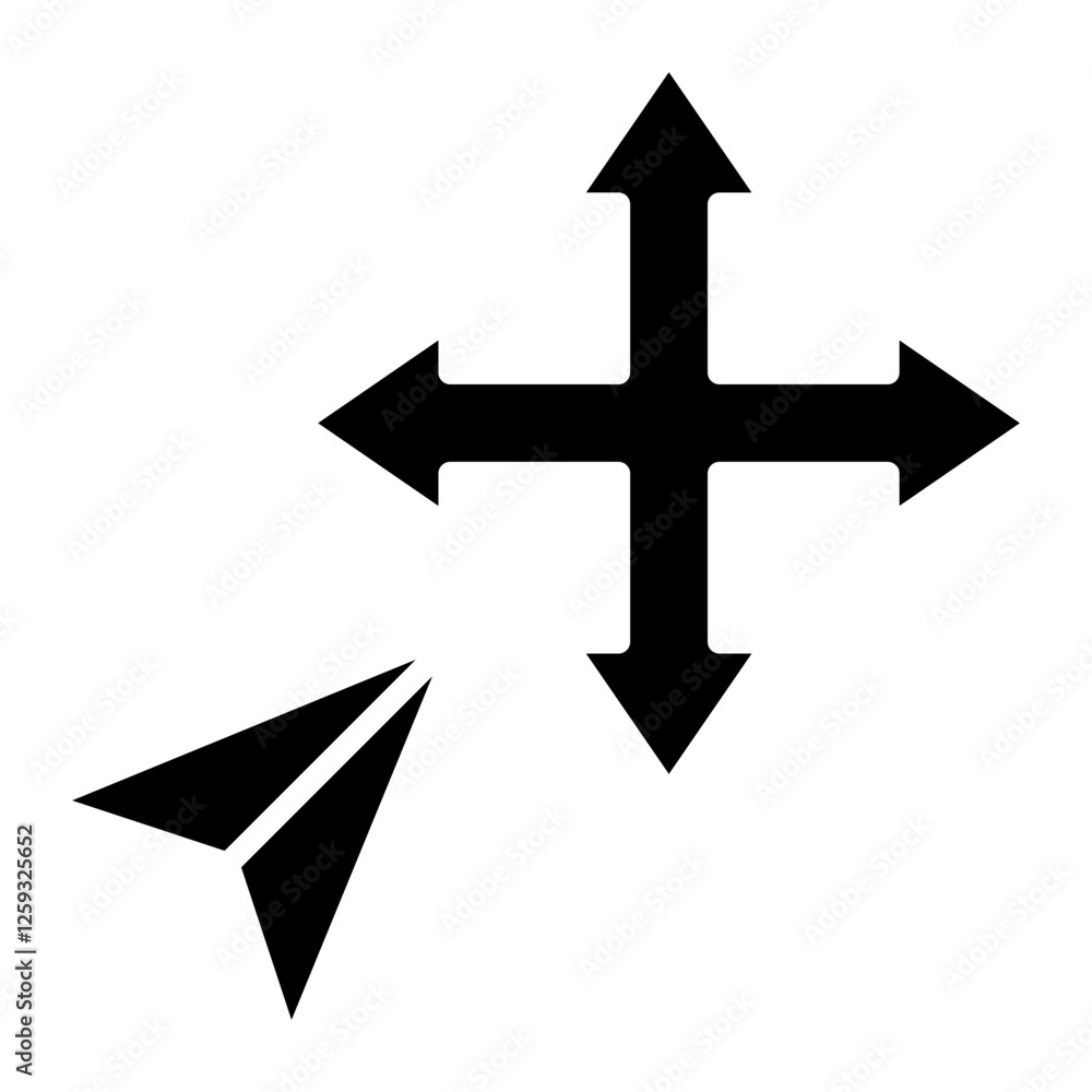 Poster compass icon element for design