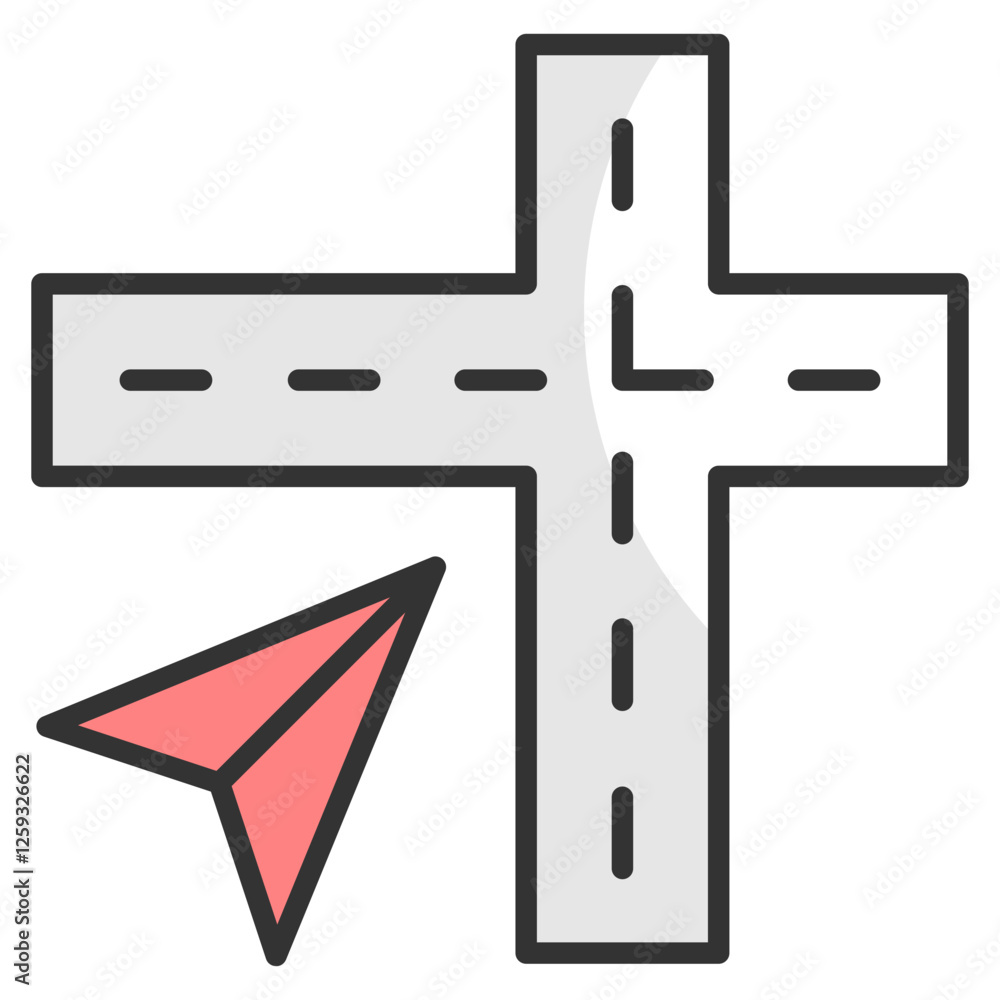 Poster navigation arrow icon element for design