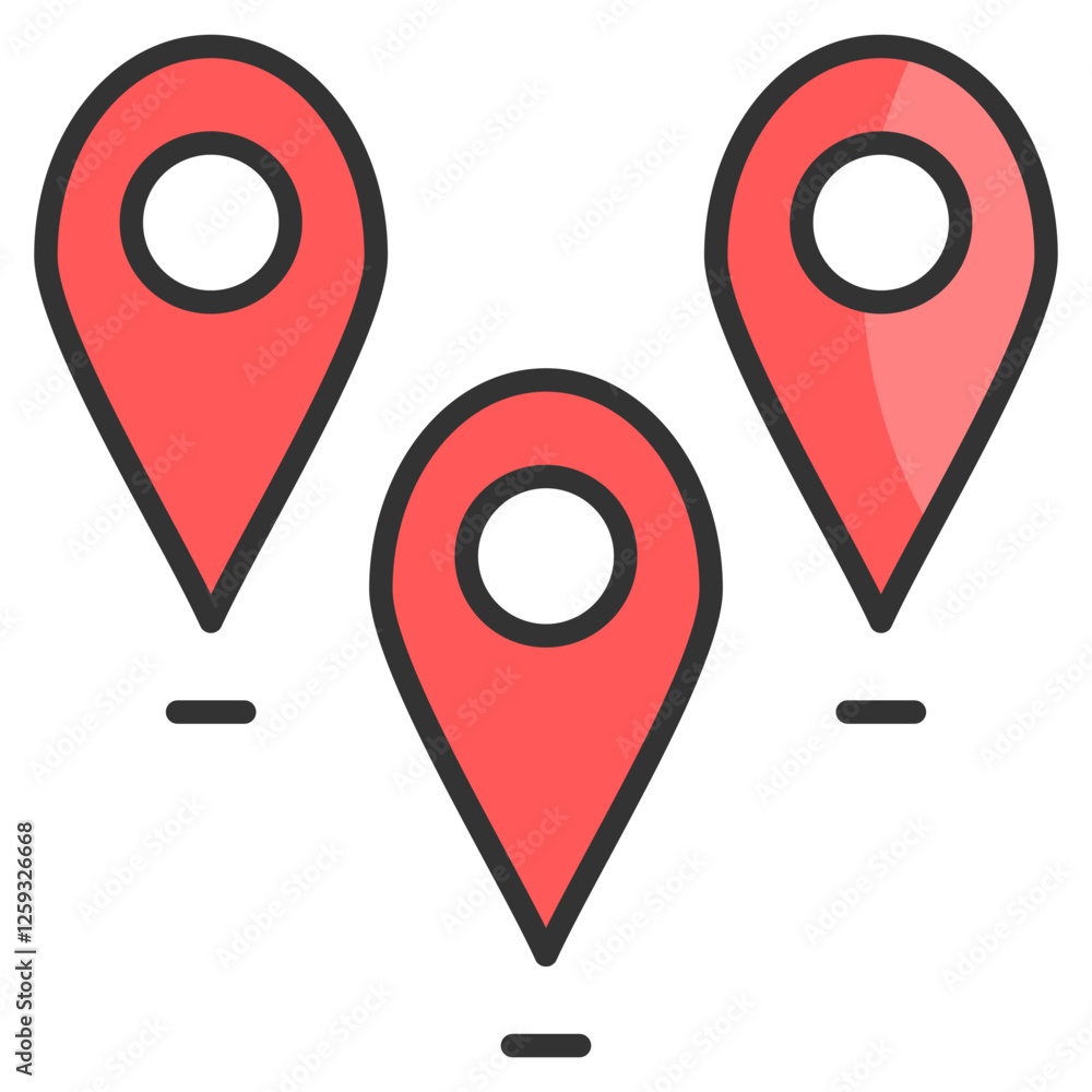 Poster point of interest icon element for design