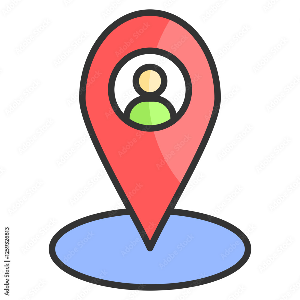 Poster territory icon element for design