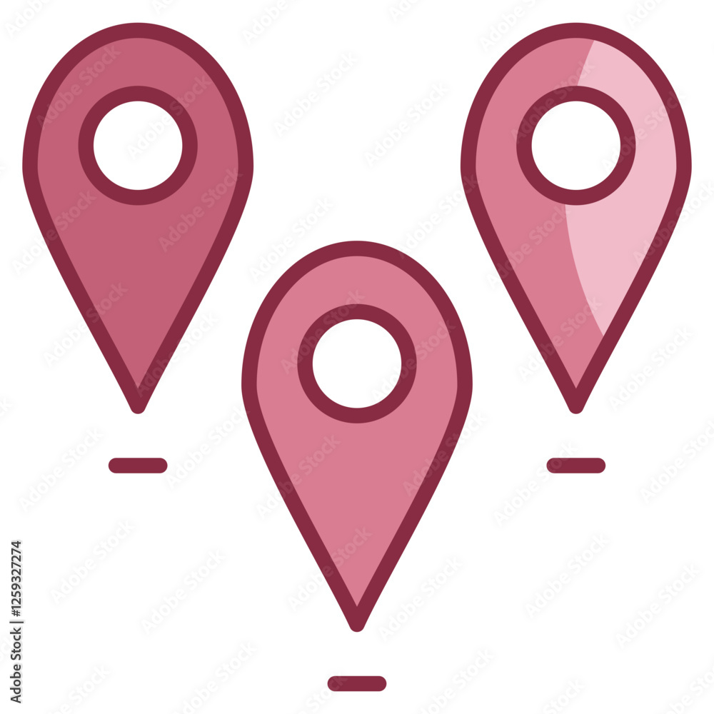 Poster point of interest icon element for design