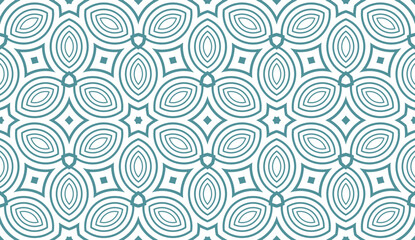Fototapeta premium Pastel color seamless lace pattern with abstract geometric flower. Fashion design background for invitation card. illustration