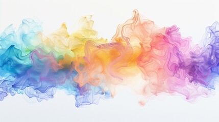 Abstract Colorful Swirls of Pastel Hues in a Dreamlike Composition