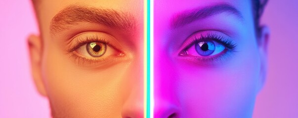 Vibrant Duality Personified Close Up