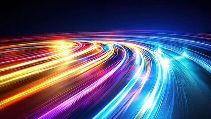 Interactive neon trails forming luminous AI-driven motion waves , vibrant energy shifting.