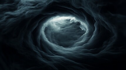Dark swirling vortex, ethereal light. Background design