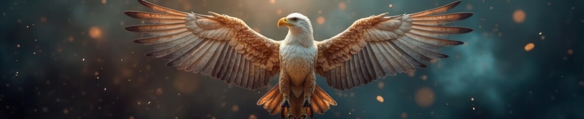 Obraz premium Soft focus eagle feather design, textured backdrop, blank space , illustration, pattern, wallpaper