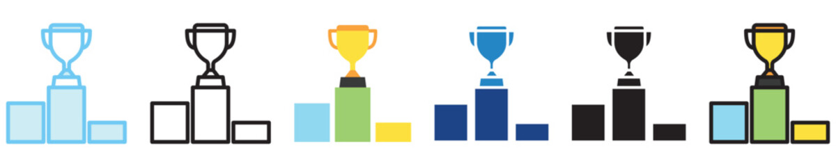 Goal multi-style icon, outline, flat, glyph, dual tone, line color. For UI, UX, app and web development, digital or print. for industry, education, business, financial, Human Resources theme.