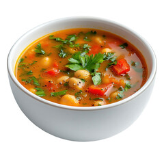 delicious harira a hearty soup isolated on white or transparent background
