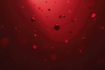 Abstract Red Background with Glossy Spheres and Gradient Effect