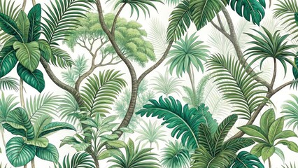 Lush Rainforest Fashion Photography: Hidden Trails, Vibrant Green Canopy, Tropical Foliage