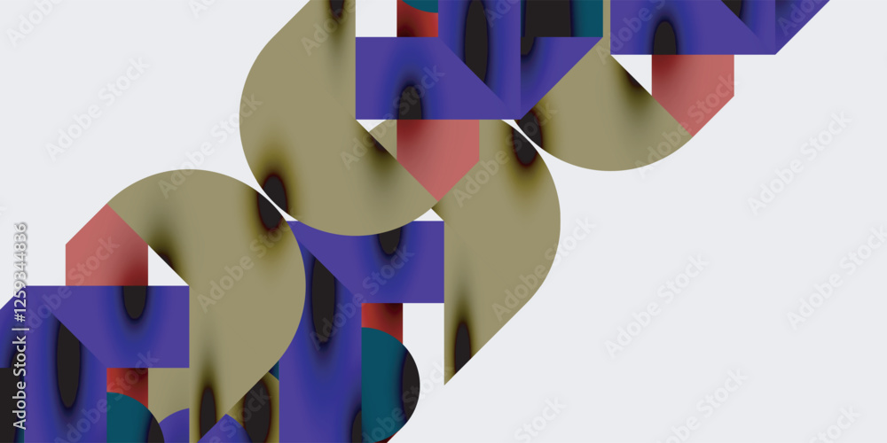 Aufkleber Vibrant abstract background circles with smooth gradients, creating a dynamic and modern design. Ideal for creative, tech, or contemporary-themed projects