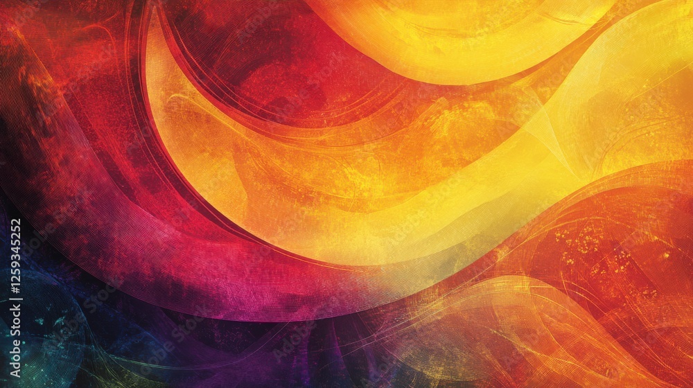 Poster abstract vibrant colorful background with flowing wavy patterns