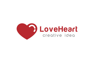 Creative Love Concept Logo Design Template