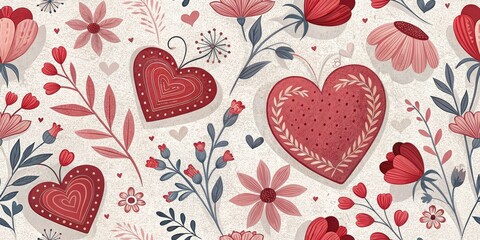 Minimalist Valentine's Day: Soft Shadows on Textured Heart