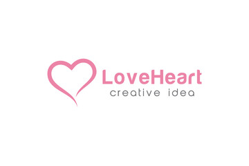 Creative Love Concept Logo Design Template