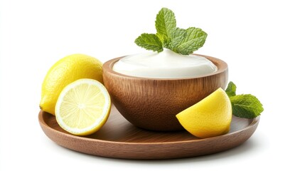 Refreshing Creamy Yogurt Dip with Lemon and Mint