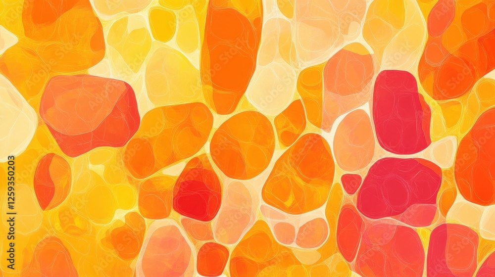 Poster abstract colorful background with soft shapes and warm tones