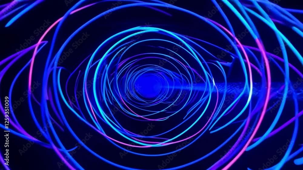 Poster vibrant abstract 3d lines flowing dynamically, creating mesmerizing fiber optic network experience