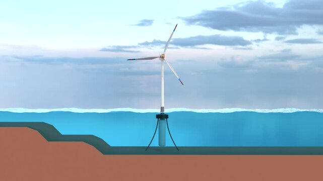 Offshore wind turbines, spar type