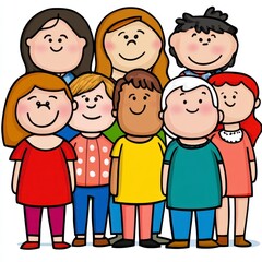 Diverse Group Of People Standing Together