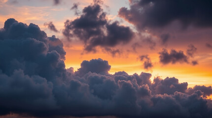 Fototapeta premium Timelapse of clouds in sky during sunset