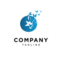 Fototapeta premium Letter O Butterfly Logo Icon Vector