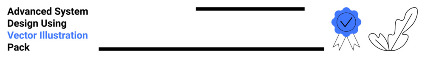 Obraz premium Blue certification badge with checkmark, abstract leaf, and modern minimalist design. Ideal for education, technology, professional training, certification courses, online platforms, academic