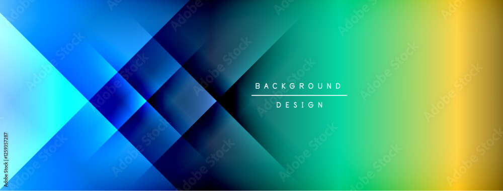 Aufkleber Dynamic shadow lines with gradient colors geometric background