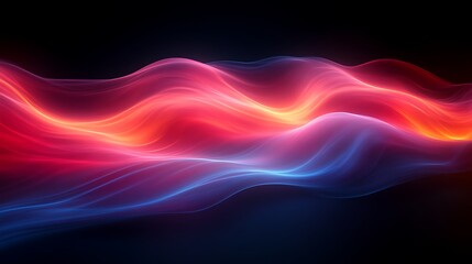 Obraz premium Abstract Red Blue Waves Of Light Energy Flow