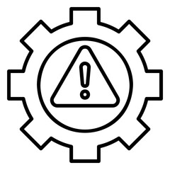 Risk management icons to warn of danger in business