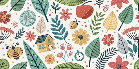 Vintage Organic Illustrations: Modern Educational Charts & Diagrams