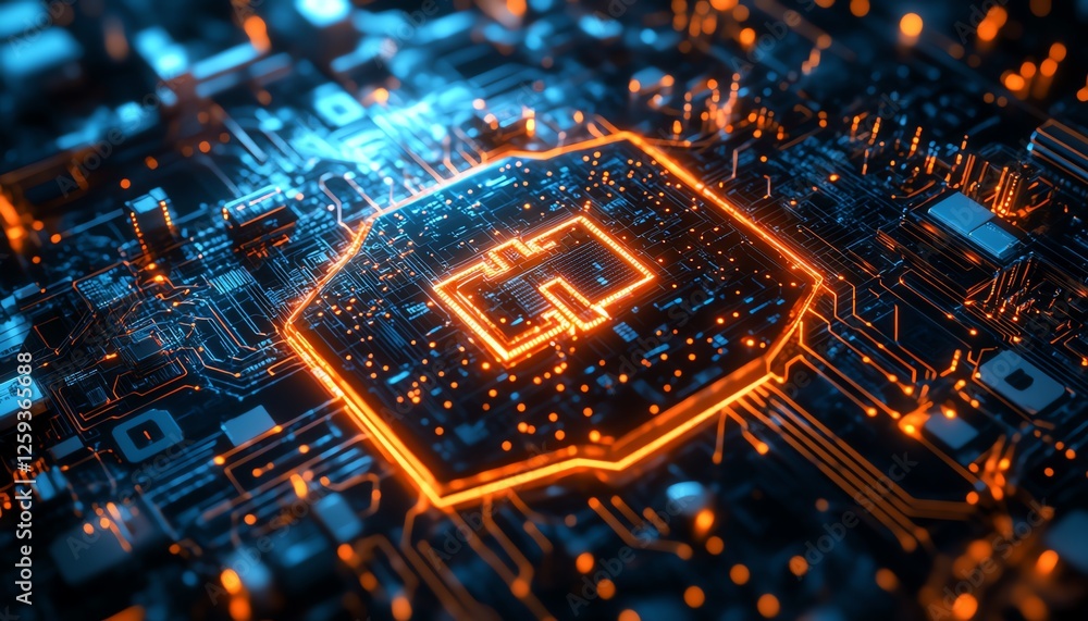 Aufkleber artificial intelligence creating an impenetrable digital defense system, safeguarding business netwo