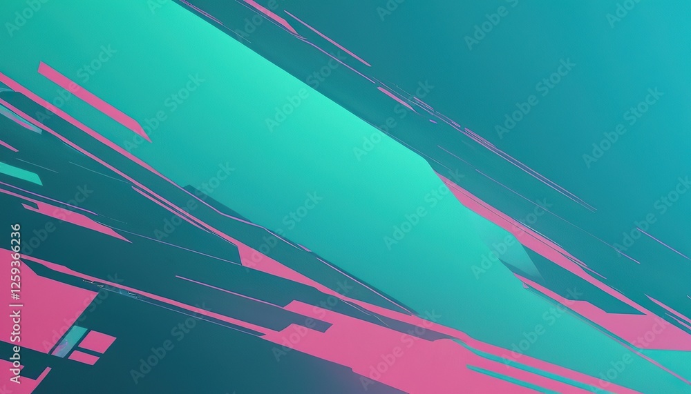 Aufkleber dynamic abstract design featuring bold pink and teal streaks with a cosmic background suitable for d