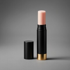 Obraz premium Elegant Makeup Stick with Smooth Texture on a Minimalistic Background for Beauty and Cosmetic Advertisements