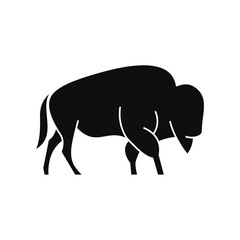 Bison Silhouette Icon Design Illustration