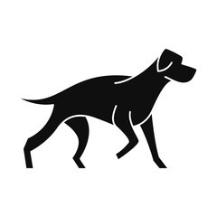 Hunting Dog Silhouette Icon Design Illustration