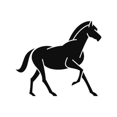 Horse Silhouette Icon Design Illustration