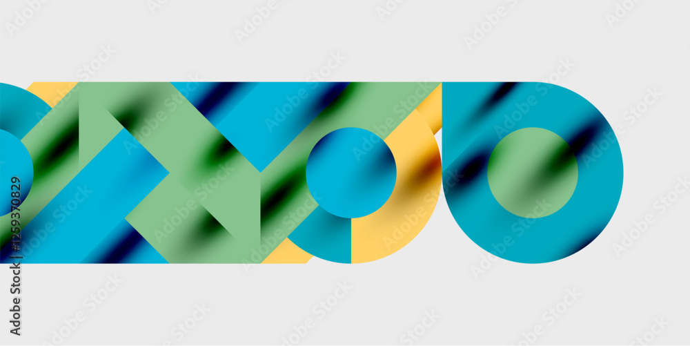 Canvas Prints vibrant abstract background circles with smooth gradients, creating a dynamic and modern design. ide