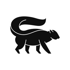 Skunk Silhouette Icon Design Illustration